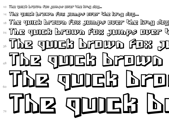 SF Junk Culture font waterfall
